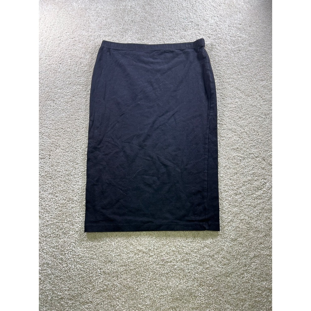 Decree Women's Black Medium Pencil Skirt Cotton Blend